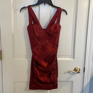 Deep Red Mini Formal Dress